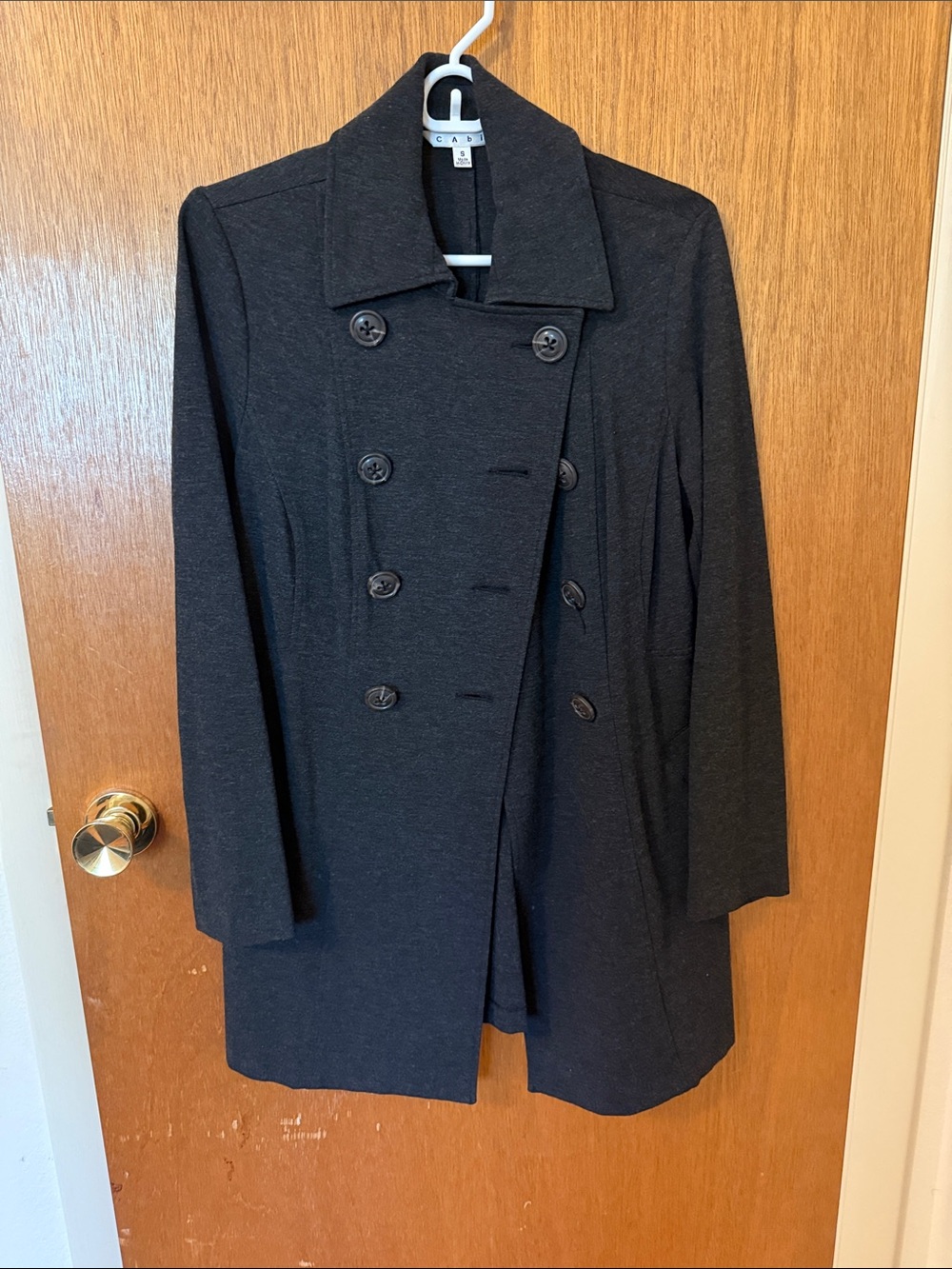 CAbi Black Double-Breasted Pea Coat